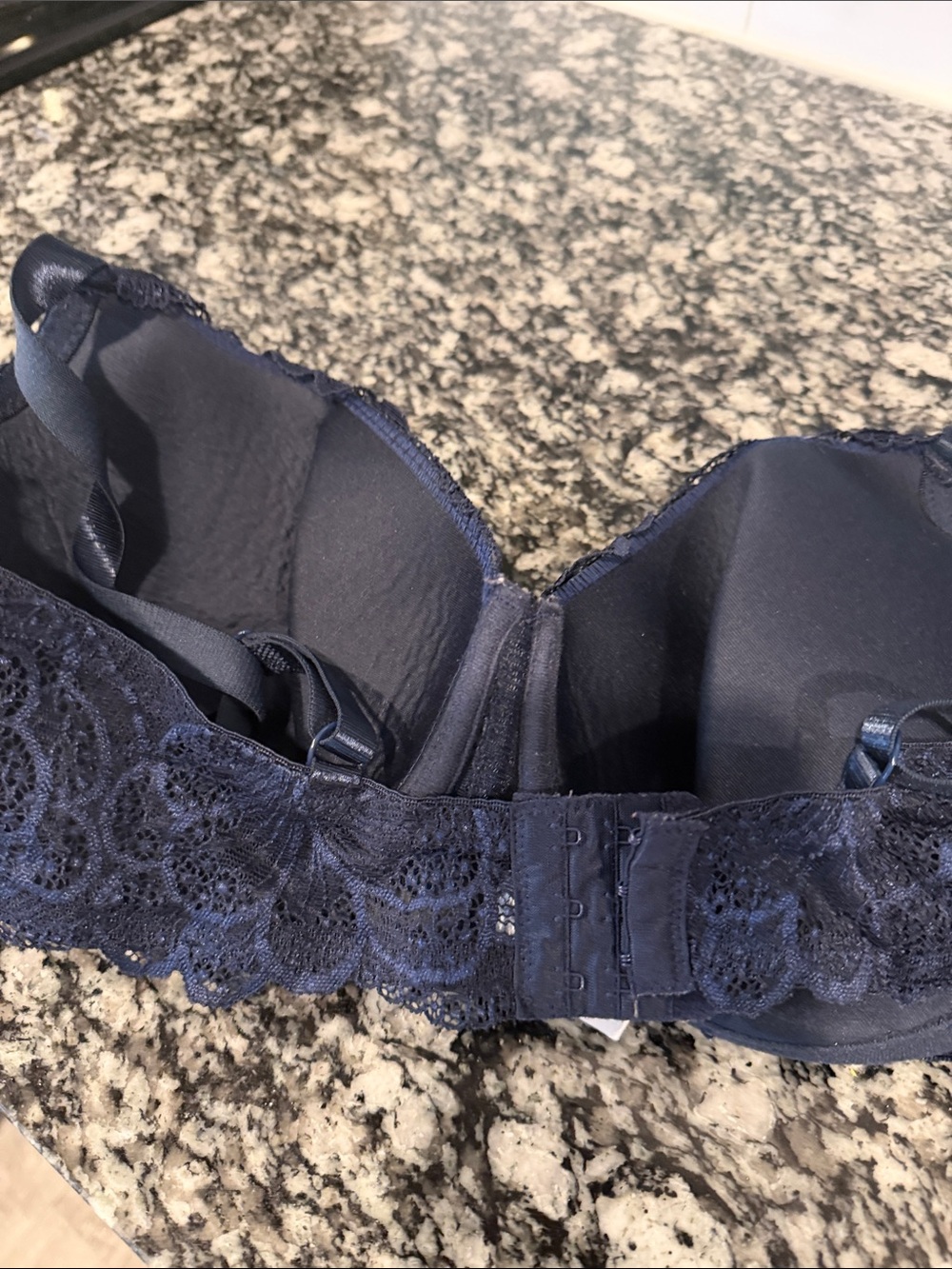 Luxe Navy Lace Balconette Bra - Supportive Everyday Comfort